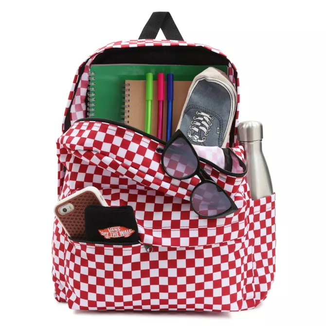 Vans Old Skool Checkerboard Backpack Chili Pepper Red