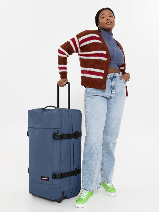 Eastpak Tranverz L Suitcase Luggage Bag - Powder Pilot Blue 121 Liters