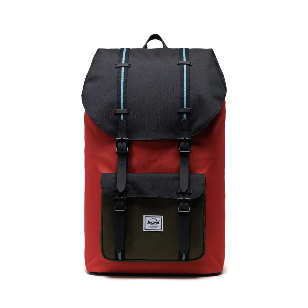 Herschel Little America Backpack - Chili/Black/Ivy Green/Storm Blue