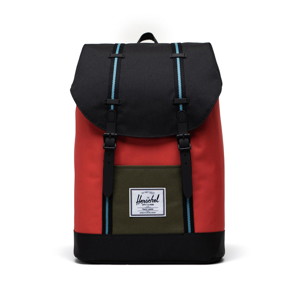 Herschel Retreat Backpack - Chili/Black/Ivy Green/Storm Blue