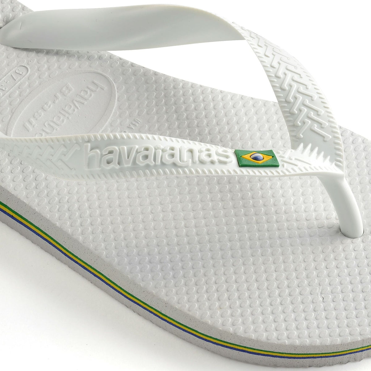 Havaianas Brasil Logo Mens Flip Flops - White – thebackpackstore.co.uk