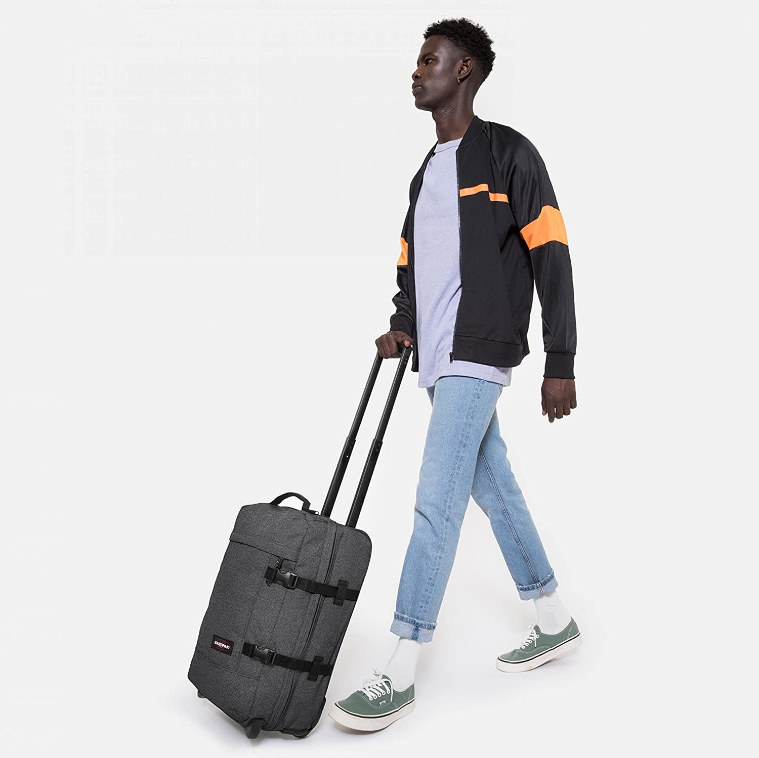 Eastpak Tranverz S Travel Suitcase Luggage Bag Black Denim