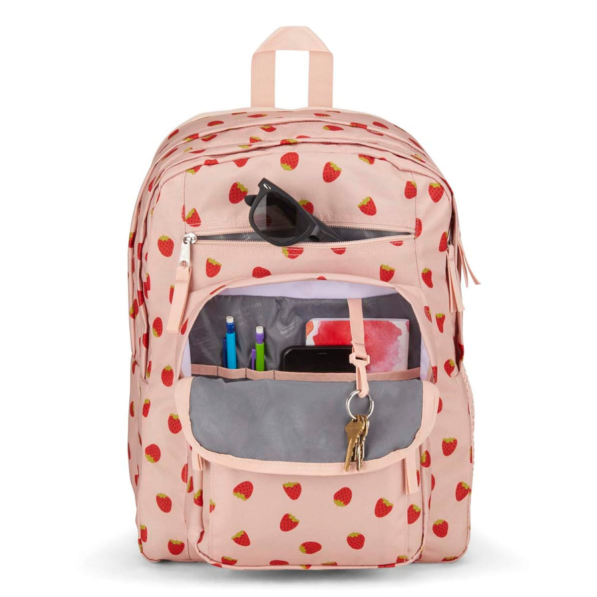 Jansport Big Student Backpack - Strawberry Shower – thebackpackstore.co.uk