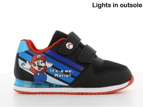 Disney KIDS Mario Boys Baby & Kids Trainers Shoes - Black Blue