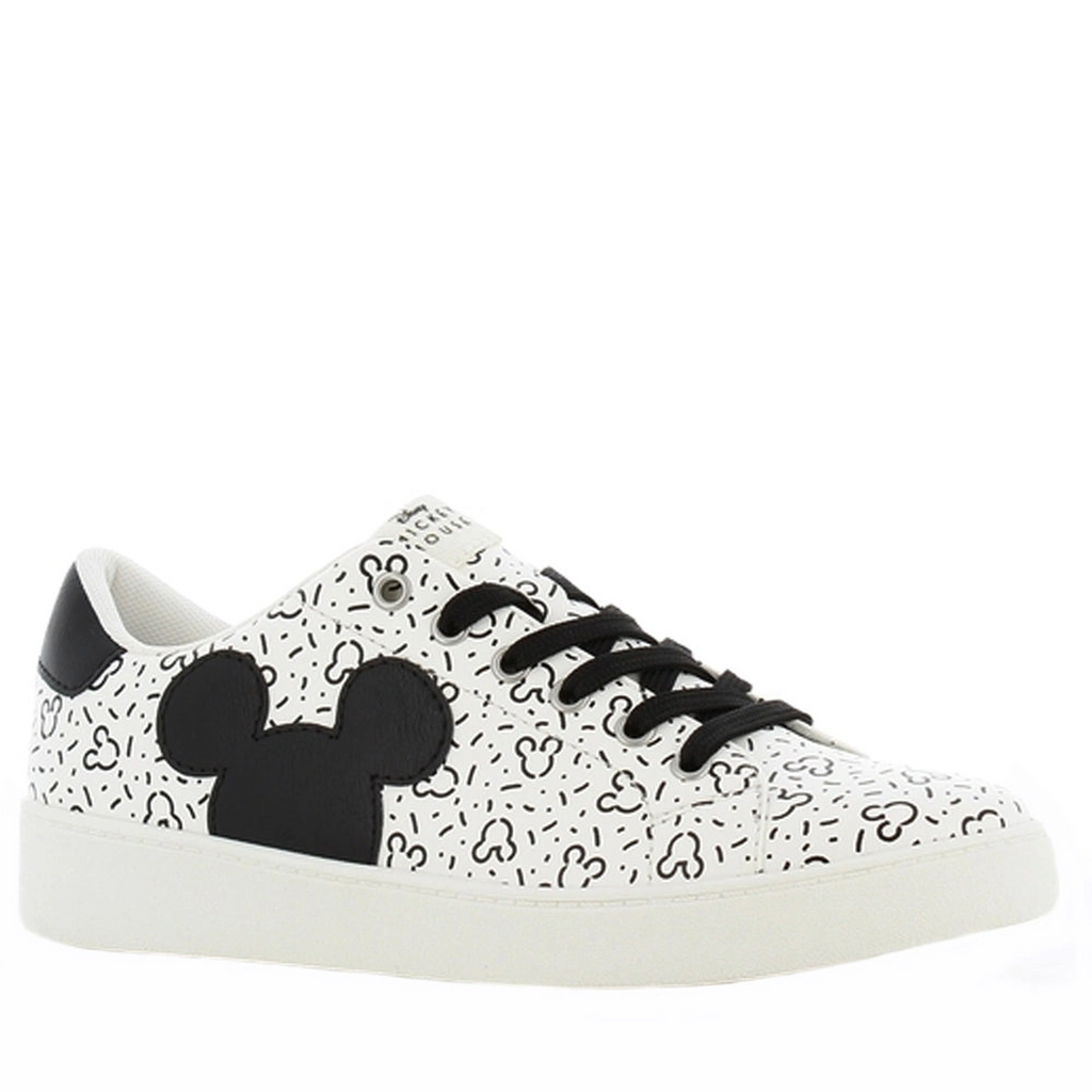 Disney Micky Mouse Womens & Girls Trainers Shoes - Black White