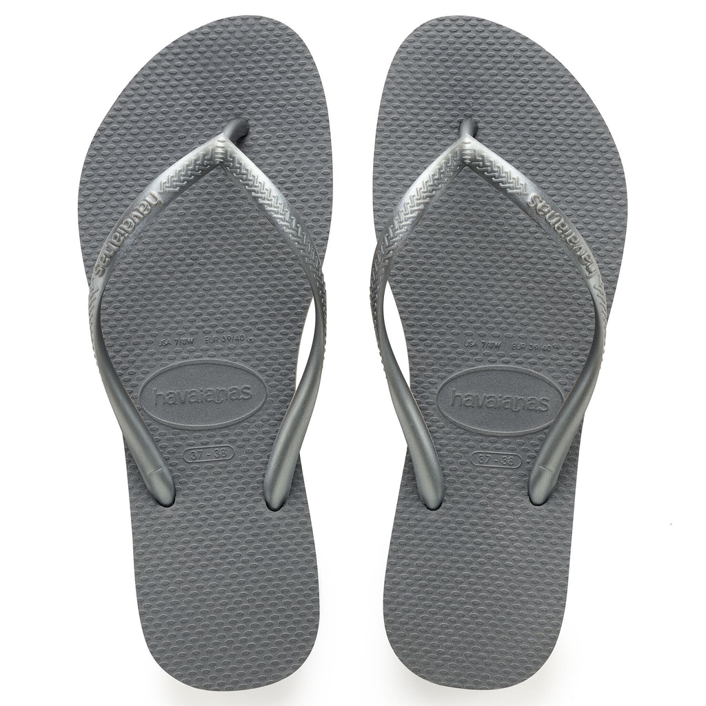Havaianas Slim Womens Flip Flops - Steel Grey