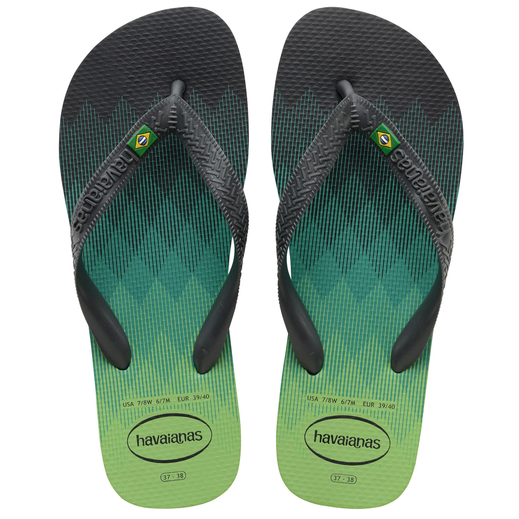 Havaianas Brasil Fresh Mens Flip Flops - New Graphite Green