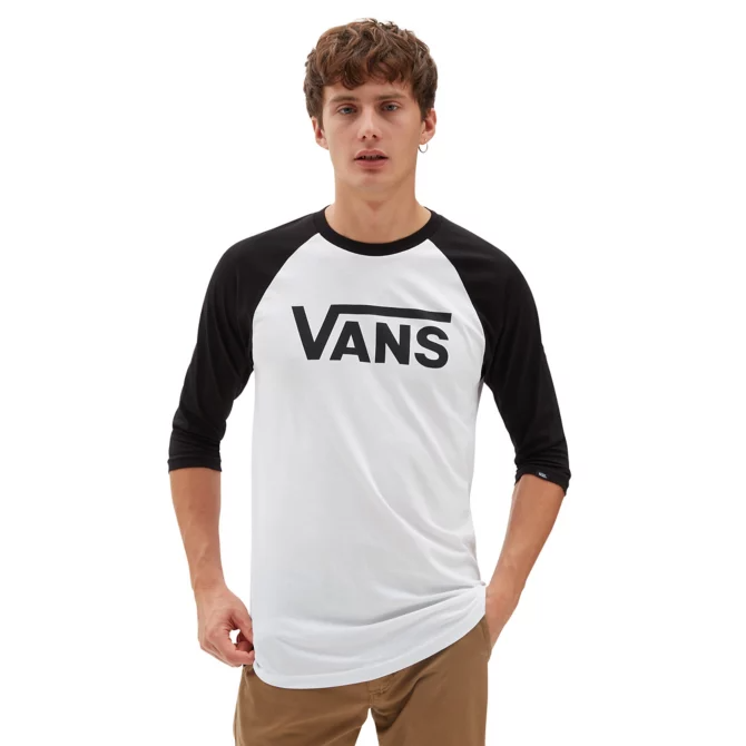 Vans Classic Raglan T-Shirt - White Black