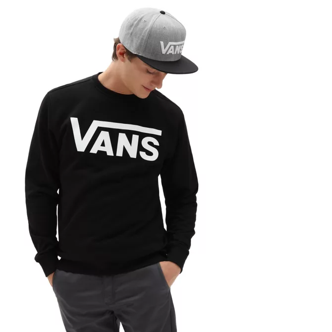 Vans Classic Crew Sweatshirt Black White