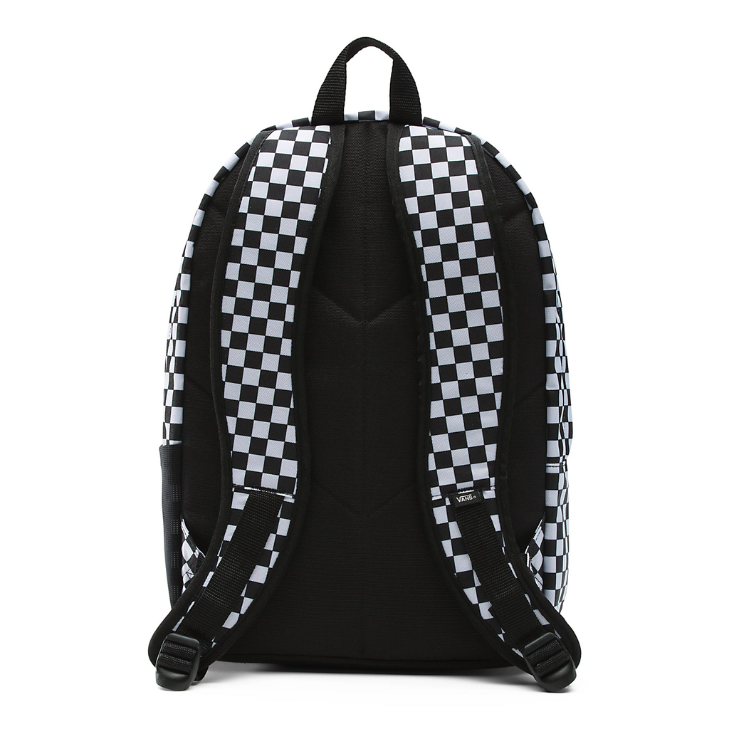 Vans black online and white backpack